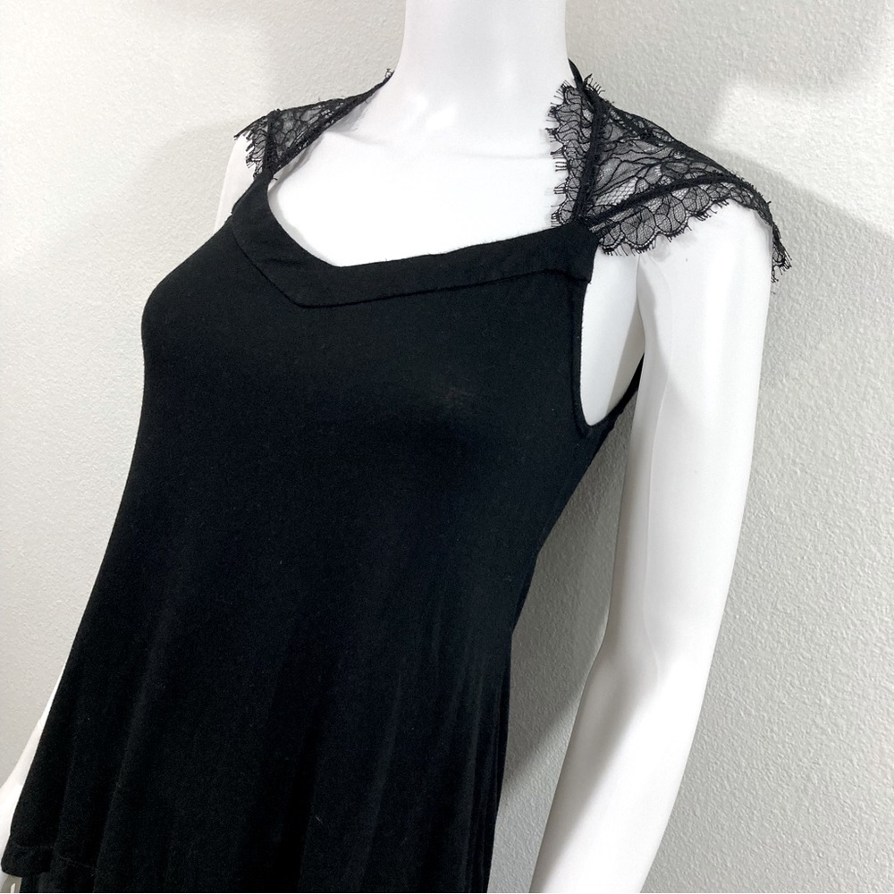 Vintage Lace Cap Sleeve Tee, Size XS